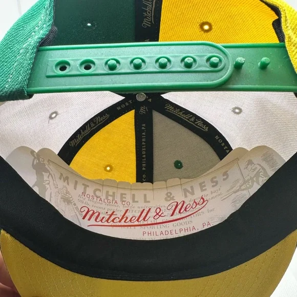 Boston Celtics Mitchell & Ness Pinwheel Limited Snapback Adult Hat - Picture 8 of 9
